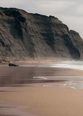Rugged Coastal Cliffs and Beach