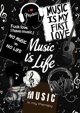 Music is Life Collage