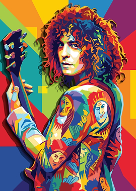 Marc Bolan Pop Art Portrait