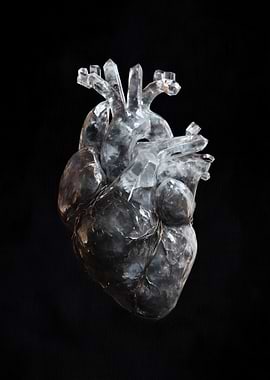 Crystal Heart Sculpture