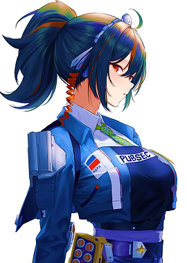Anime Girl in Futuristic Uniform