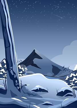 Winter Mountain Landscape