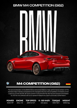 BMW M4 Competition G82 Poster