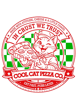 Cool Cat Pizza Co. Logo
