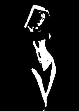 Stylized Silhouette of a Woman