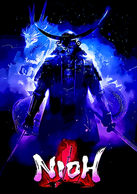 Nioh Samurai and Dragon Artwork