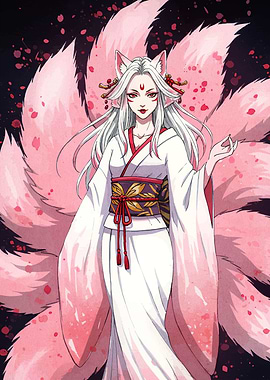 Kitsune Woman in Kimono