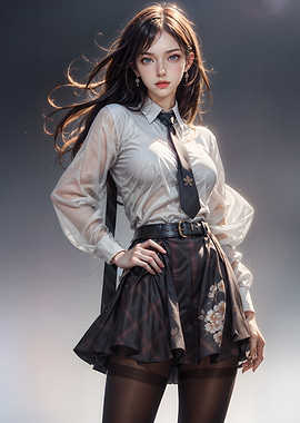 Anime Girl in School Uniform