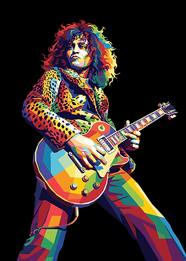 Marc Bolan Pop Art Guitarist