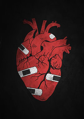 Heart with Band-Aids