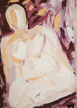 Abstract Nude Figure Painting