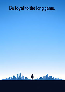Man overlooking a city skyline