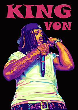 King Von Pop Art Portrait