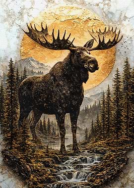 Majestic Moose Protector of Nature’s Crown