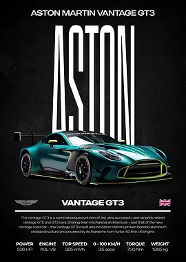 Aston Martin Vantage GT3 Poster