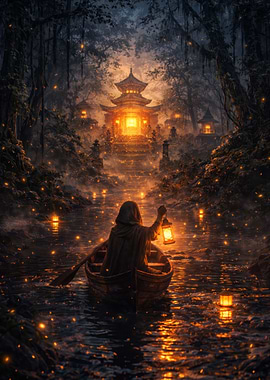 Mysterious Boat Journey to Temple