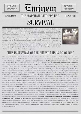 Eminem Survival Album Art