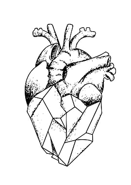 Anatomical Heart with Crystals
