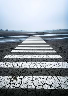 Cracked Earth Pedestrian Crossing