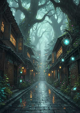 Enchanted Forest Village Street