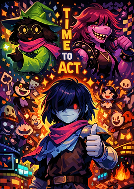 Deltarune Characters Time to Act
