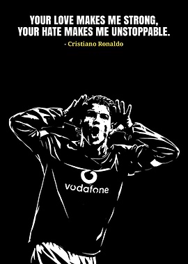 Cristiano Ronaldo Quote and Illustration