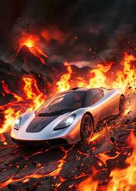 Gordon Murray T.50 Driving Through Lava