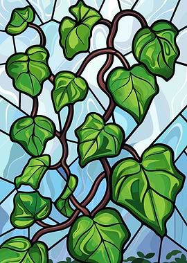 Stained Glass Ivy Vines