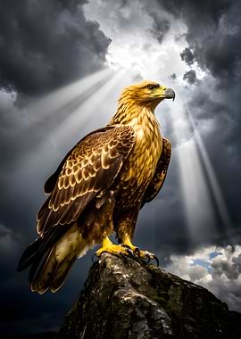 Majestic Eagle in Dramatic Lighting