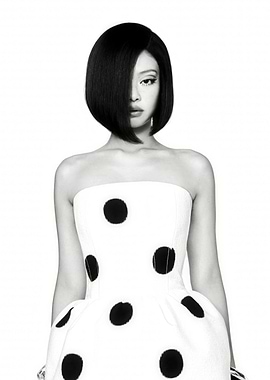 jennie v in Polka Dot Dress