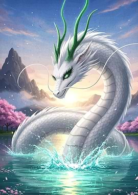 Dragon Emerging from Water