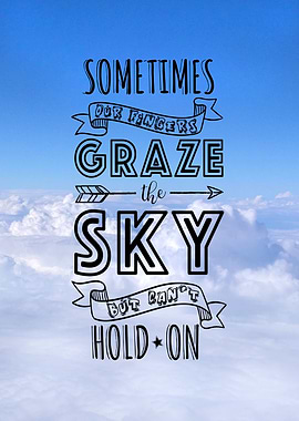 Text Art Over Sky Background