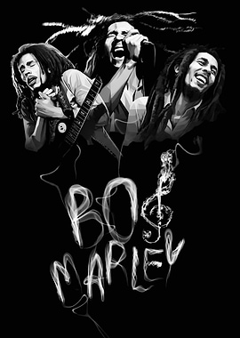 Bob Marley Smoke Art