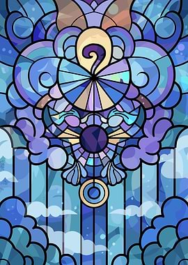 Stained Glass Celestial Design