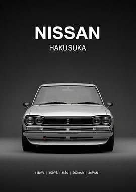 silver Nissan Hakusuka Poster