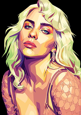Billie Eilish Pop Art Portrait