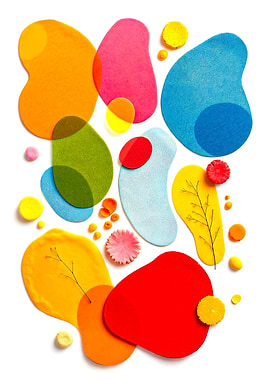 Colorful Organic Abstract Collage