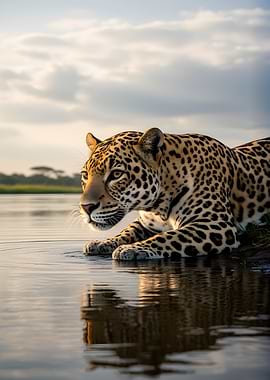 Jaguar by the Water