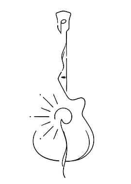Minimalist Guitar with Sunburst