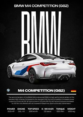 BMW M4 Competition G82 Poster