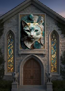 The Elder Scroll Library Cat Facade