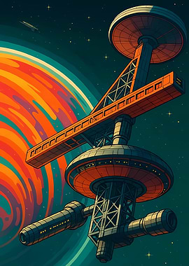 Retro Sci-Fi Space Station