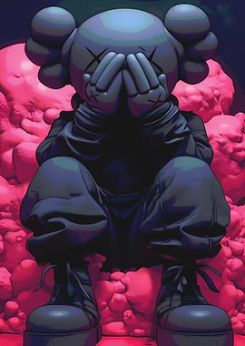 KAWS Companion Figure on Pink Cloud