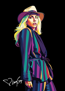 Lady Gaga Pop Art Portrait