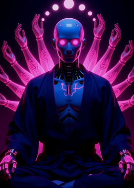 Meditating Robot with Multiple Arms