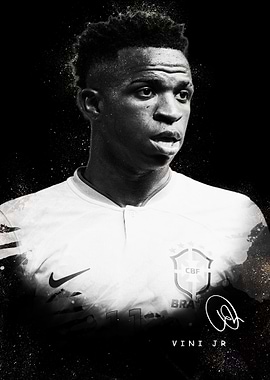 Vinicius Jr. Brazil Soccer Portrait