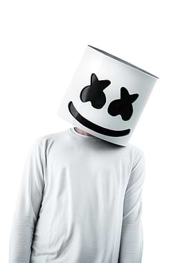 Marshmello DJ Mask and White Shirt