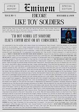 Eminem Like Toy Soldiers Lyrics