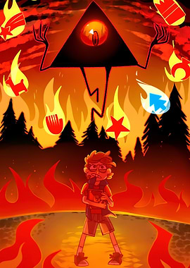 Bill Cipher's Fiery Apocalypse