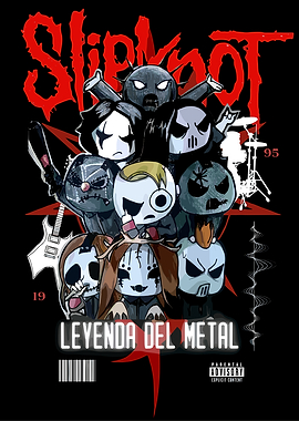 Slipknot Chibi Band Poster